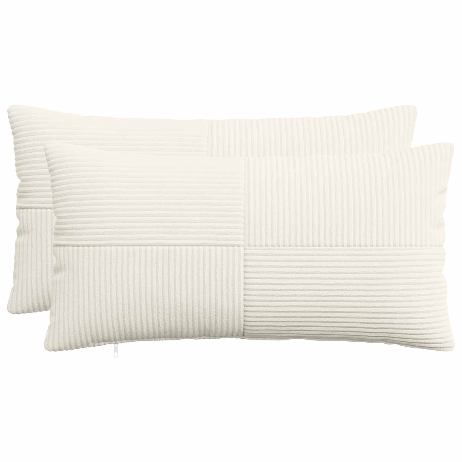 vidaXL Poszewka na poduszkę 2 pcs ALMELO kremowy 40 x 70 cm sztruks