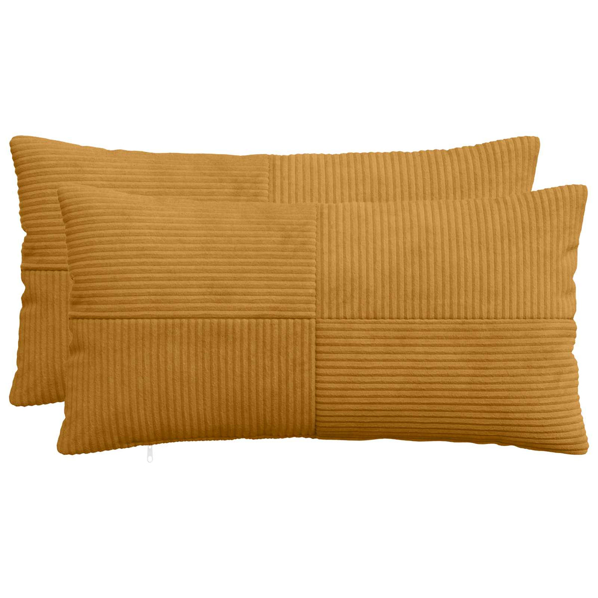 vidaXL Poszewka na poduszkę 2 pcs ALMELO żółty 40 x 70 cm sztruks