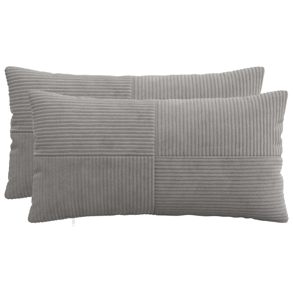 vidaXL Poszewka na poduszkę 2 pcs ALMELO jasnoszary 40 x 80 cm sztruks