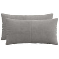 vidaXL Poszewka na poduszkę 2 pcs ALMELO jasnoszary 40 x 80 cm sztruks