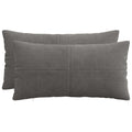 vidaXL Poszewka na poduszkę 2 pcs ALMELO ciemnoszary 40 x 80 cm
