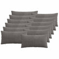 vidaXL Poszewka na poduszkę 12 pcs ALMELO ciemnoszary 40 x 80 cm