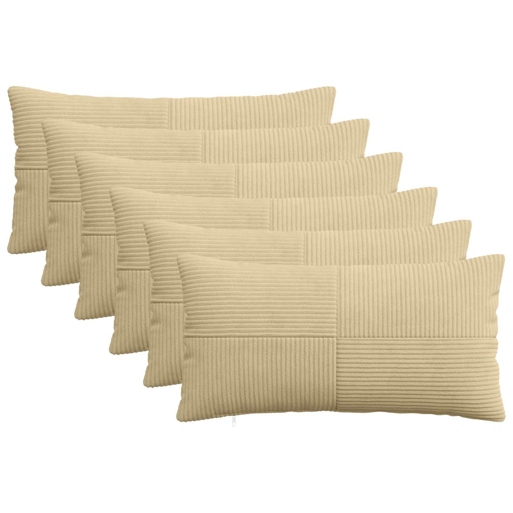 vidaXL Poszewka na poduszkę 6 pcs ALMELO Szary zielony 40 x 80 cm