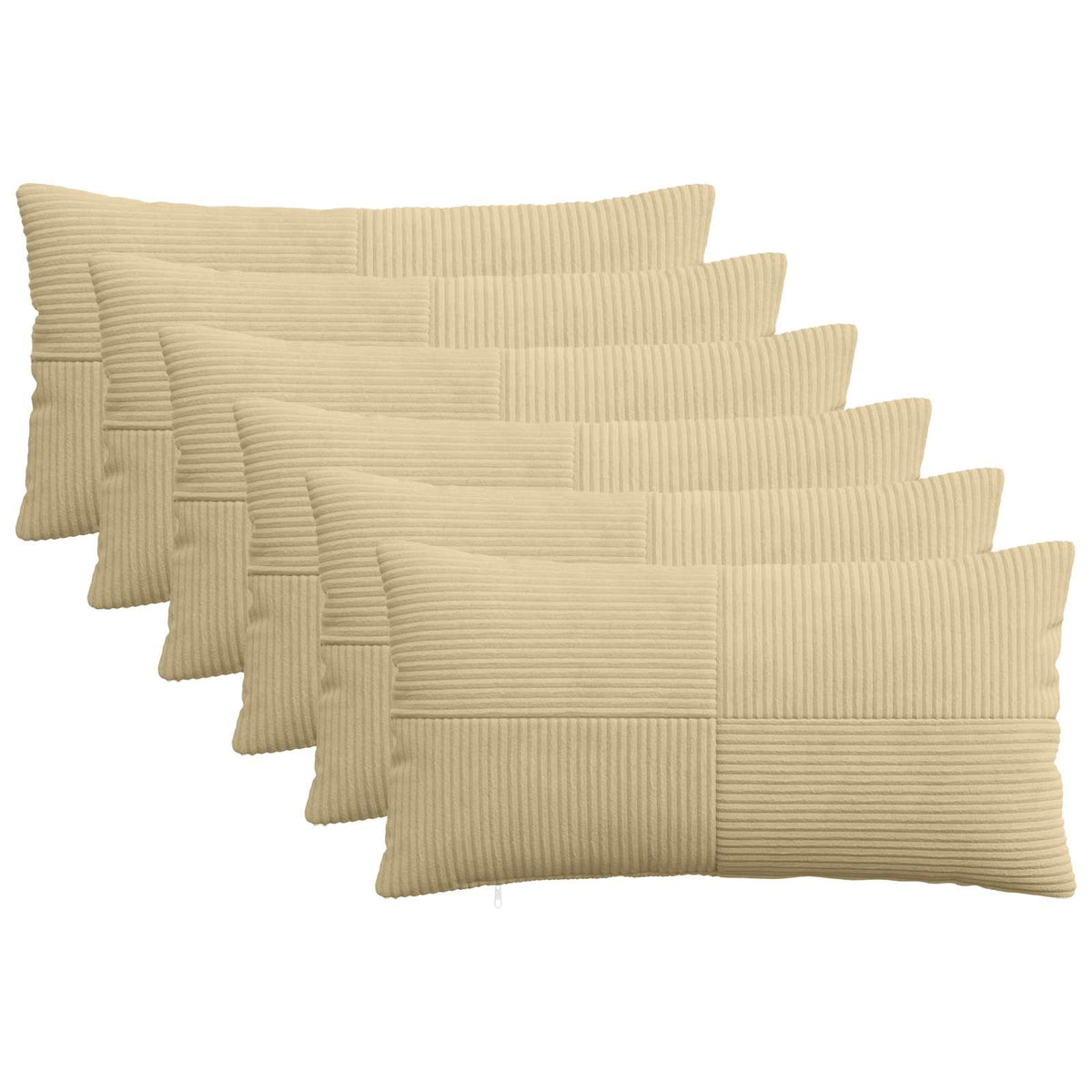 vidaXL Poszewka na poduszkę 6 pcs ALMELO Szary zielony 40 x 80 cm