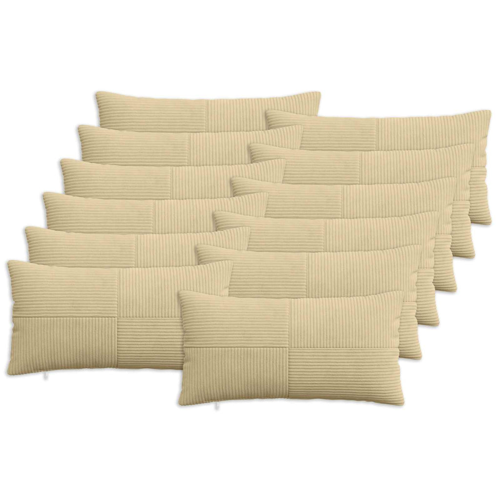 vidaXL Poszewka na poduszkę 12 pcs ALMELO Szary zielony 40 x 80 cm
