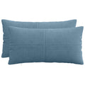 vidaXL Poszewka na poduszkę 2 pcs ALMELO niebieski 40 x 80 cm sztruks