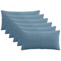 vidaXL Poszewka na poduszkę 6 pcs ALMELO niebieski 40 x 80 cm sztruks