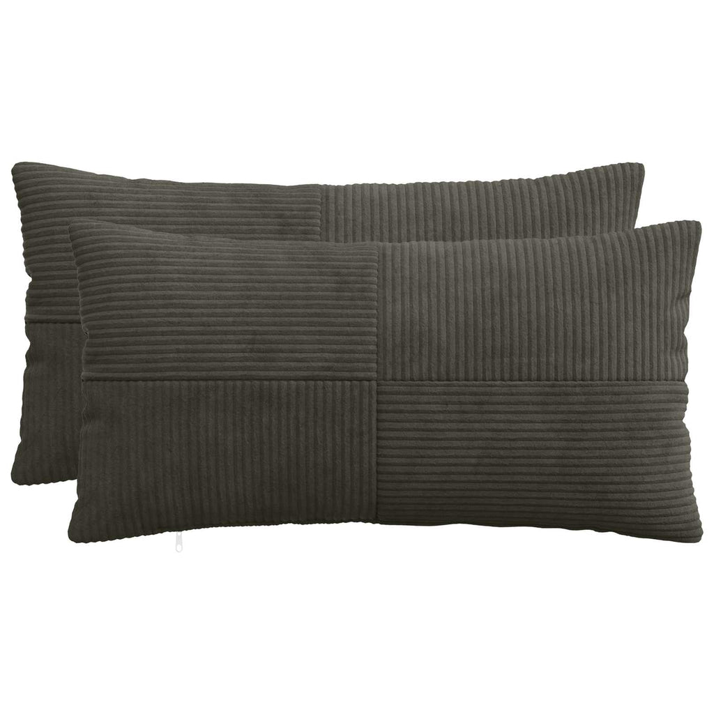 vidaXL Poszewka na poduszkę 2 pcs ALMELO antracytowy 40 x 80 cm
