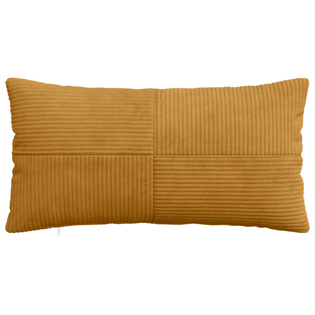 vidaXL Poszewka na poduszkę 2 pcs ALMELO żółty 40 x 80 cm sztruks