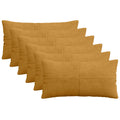vidaXL Poszewka na poduszkę 6 pcs ALMELO żółty 40 x 80 cm sztruks
