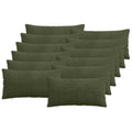 vidaXL Poszewka na poduszkę 12 pcs ALMELO zielony 40 x 80 cm sztruks