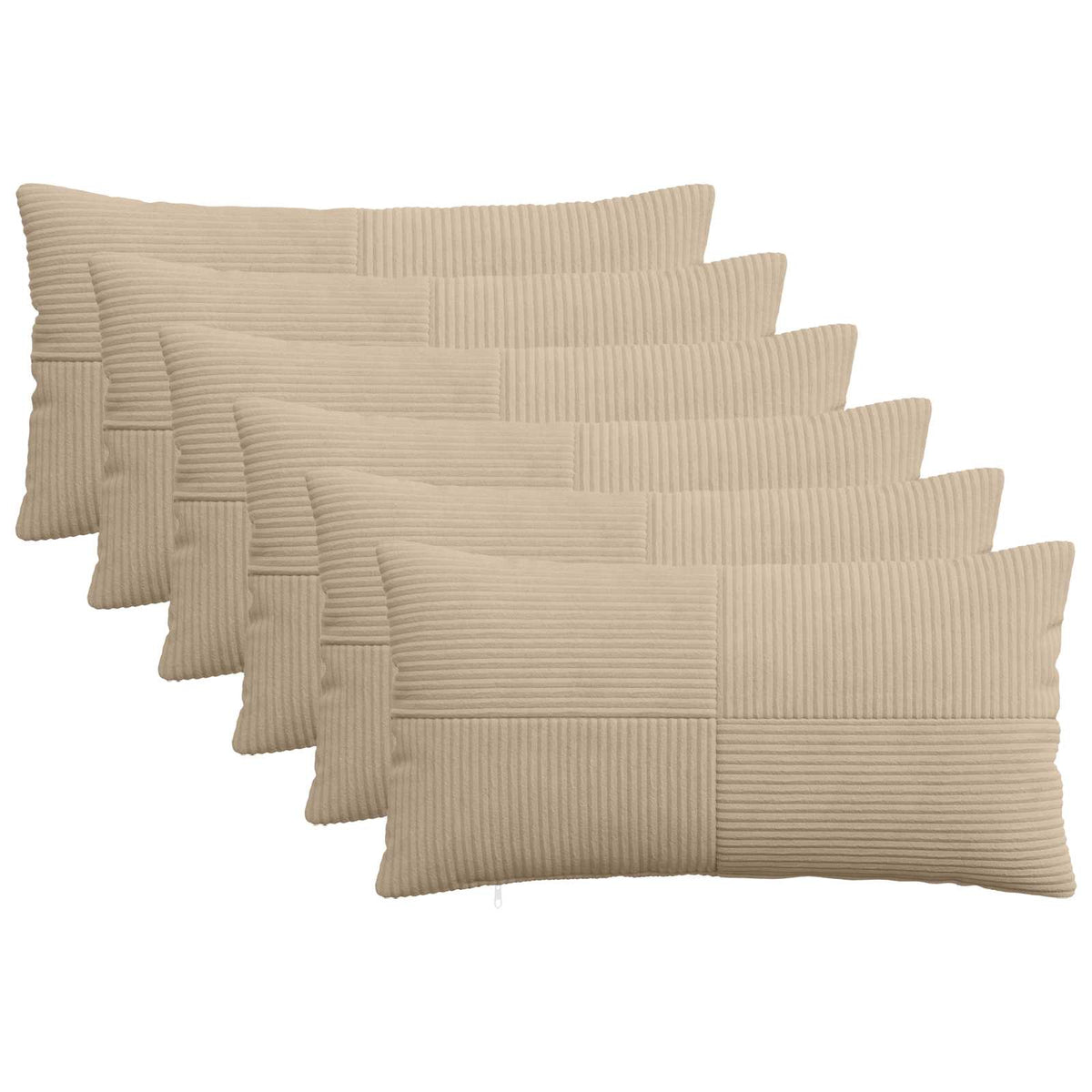 vidaXL Poszewka na poduszkę 6 pcs ALMELO Ciemnoszary 40 x 80 cm