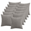 vidaXL Poszewka na poduszkę 12 pcs ALMELO jasnoszary 45 x 45 cm