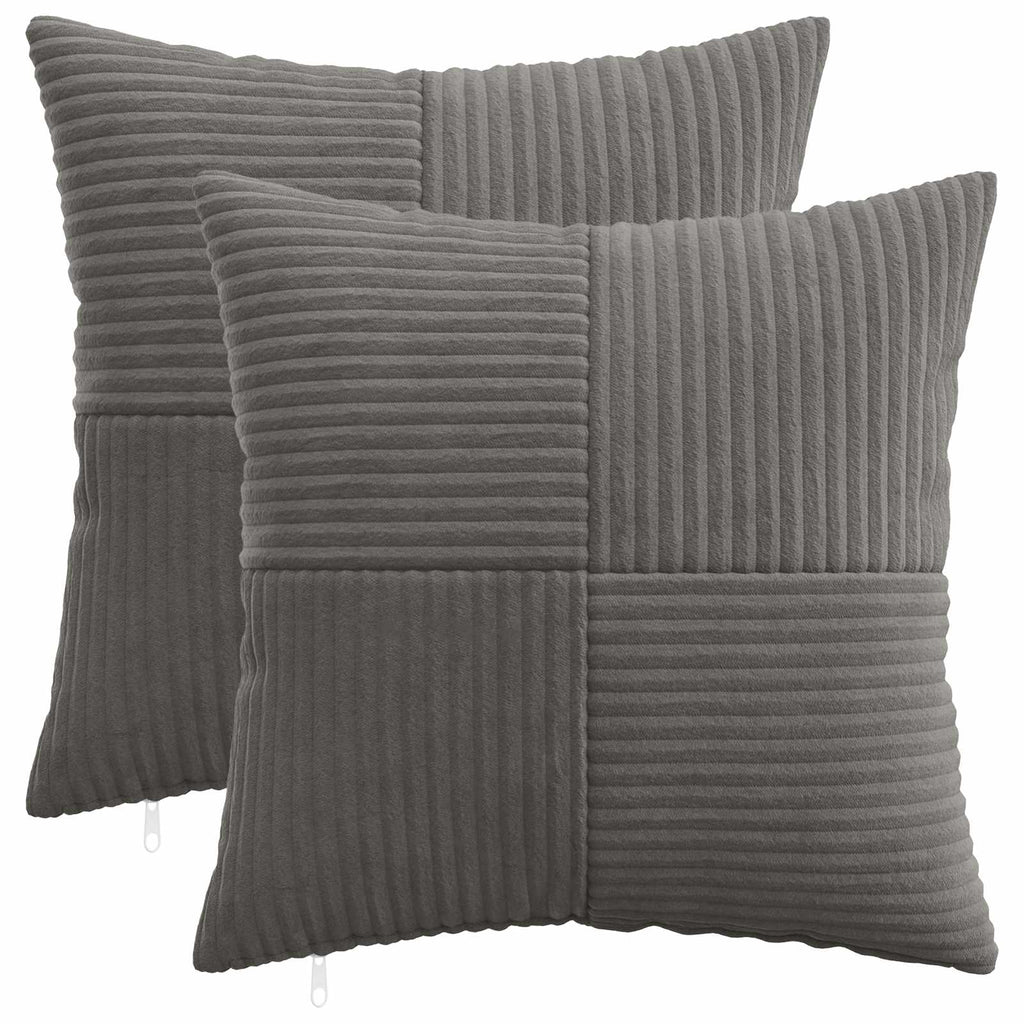 vidaXL Poszewka na poduszkę 2 pcs ALMELO ciemnoszary 45 x 45 cm