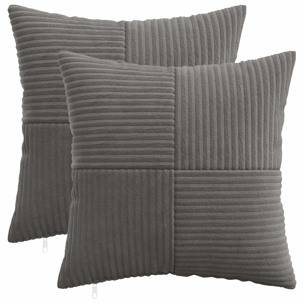 vidaXL Poszewka na poduszkę 2 pcs ALMELO ciemnoszary 45 x 45 cm
