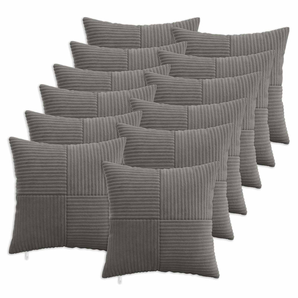 vidaXL Poszewka na poduszkę 12 pcs ALMELO ciemnoszary 45 x 45 cm