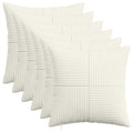vidaXL Poszewka na poduszkę 6 pcs ALMELO kremowy 45 x 45 cm sztruks