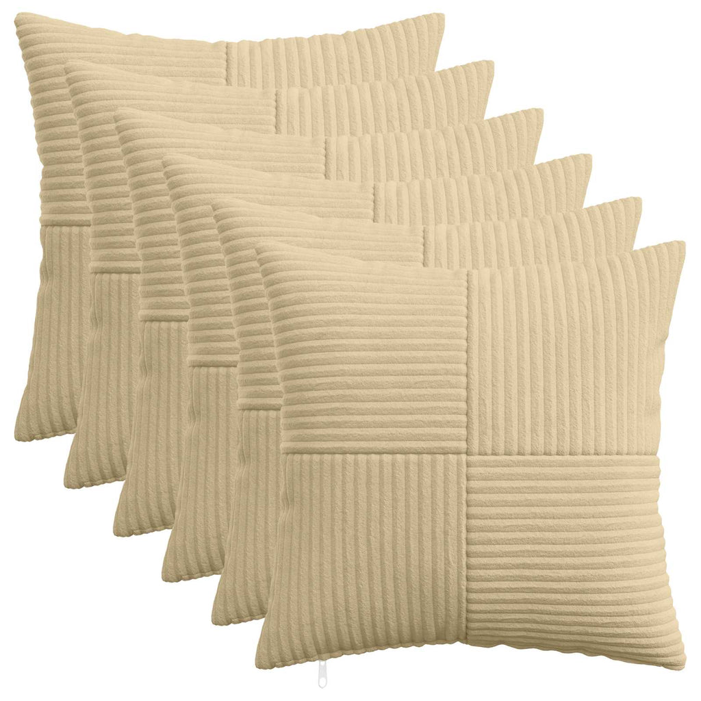 vidaXL Poszewka na poduszkę 6 pcs ALMELO Szary zielony 45 x 45 cm