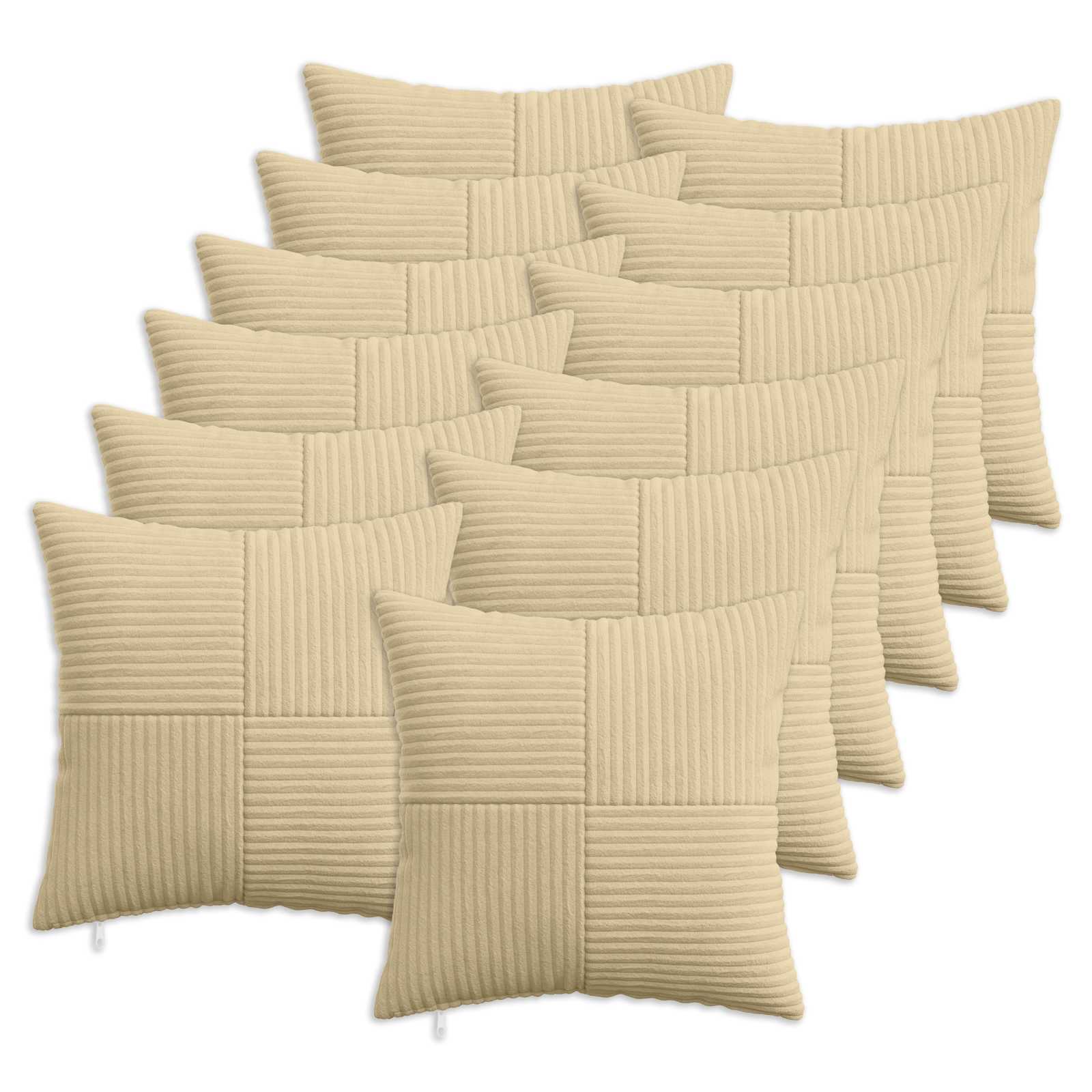 vidaXL Poszewka na poduszkę 12 pcs ALMELO Szary zielony 45 x 45 cm