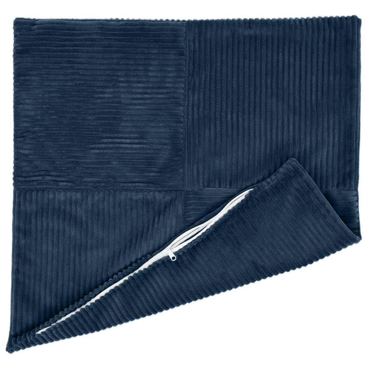 vidaXL Poszewka na poduszkę 2 pcs ALMELO Granatowy 45 x 45 cm sztruks