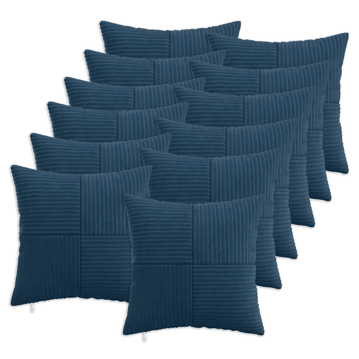 vidaXL Poszewka na poduszkę 12 pcs ALMELO Granatowy 45 x 45 cm sztruks