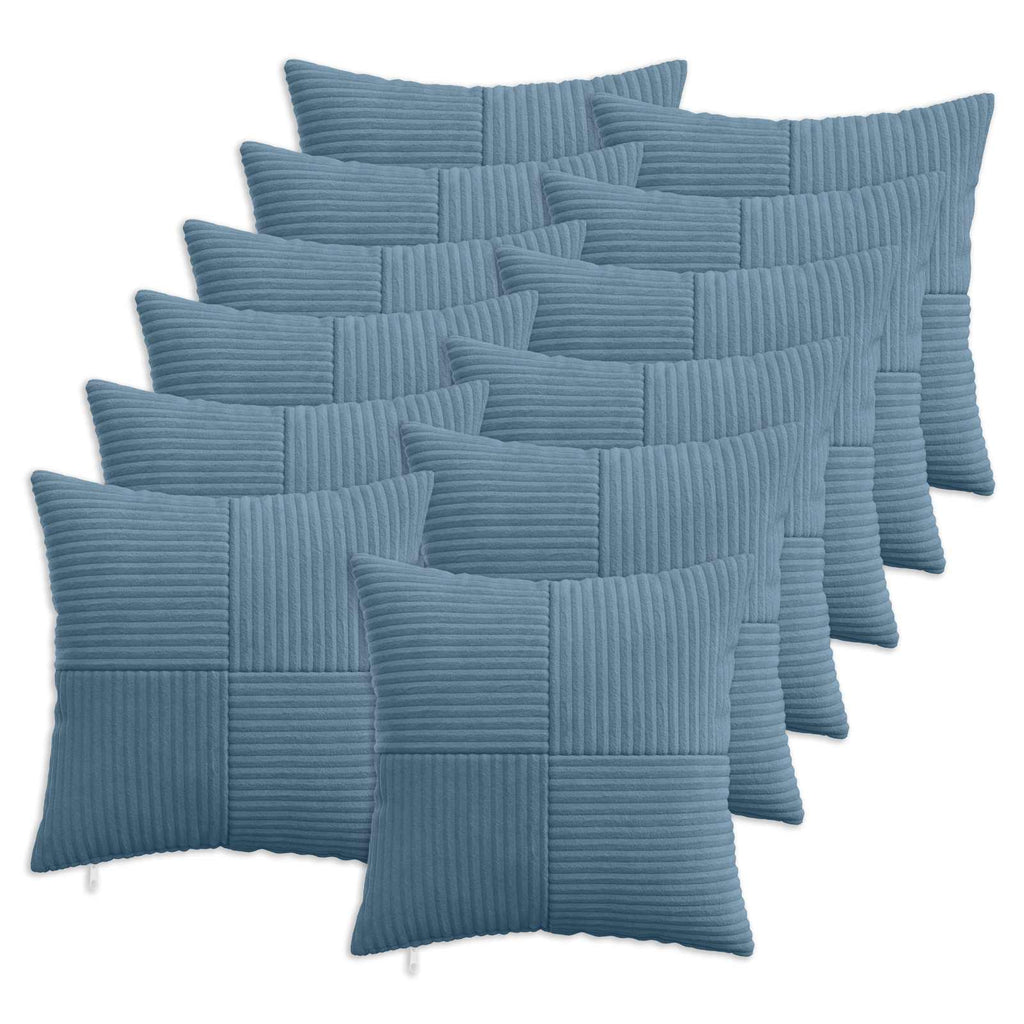 vidaXL Poszewka na poduszkę 12 pcs ALMELO niebieski 50 x 50 cm sztruks