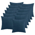 vidaXL Poszewka na poduszkę 12 pcs ALMELO Granatowy 50 x 50 cm sztruks