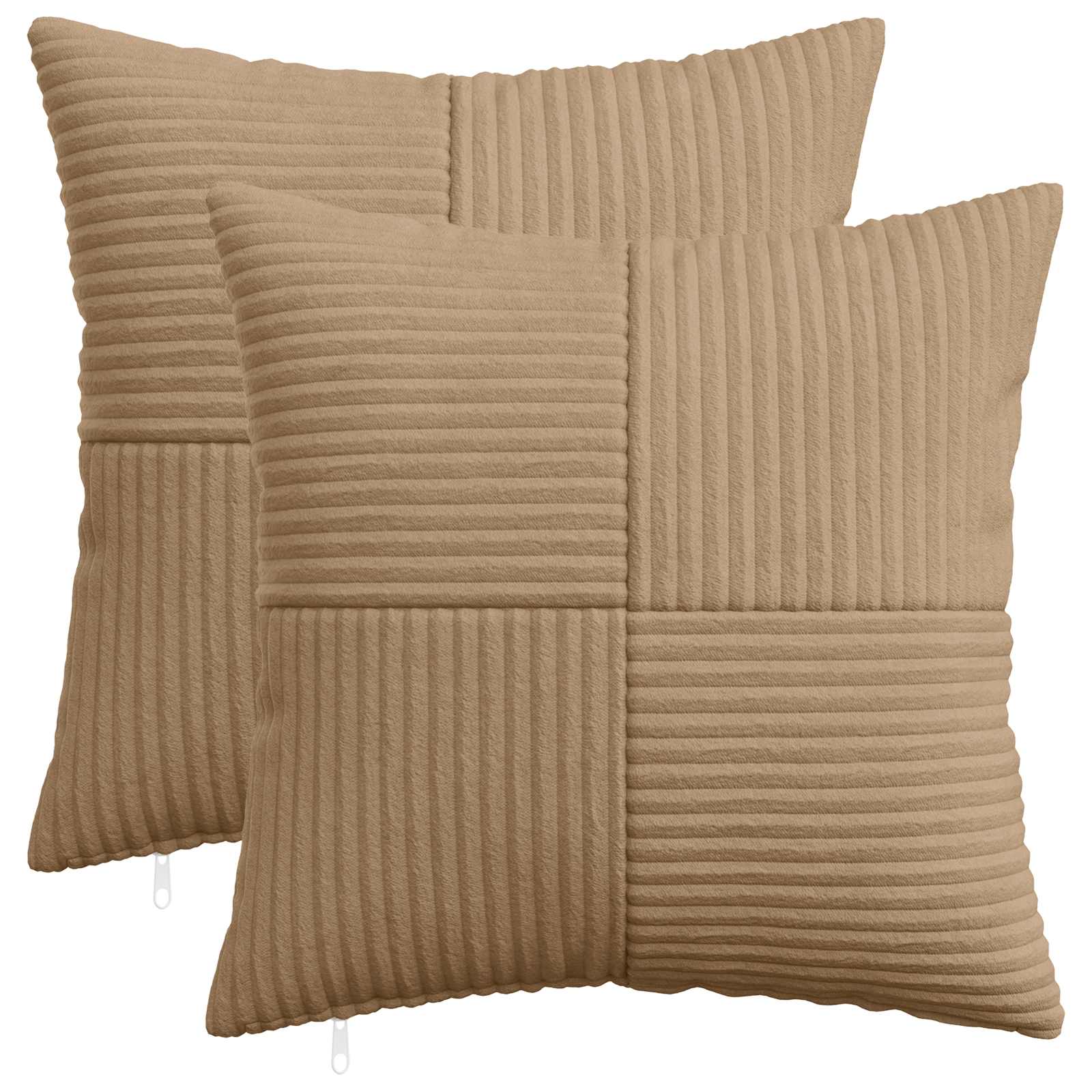 vidaXL Poszewka na poduszkę 2 pcs ALMELO brązowy 50 x 50 cm sztruks