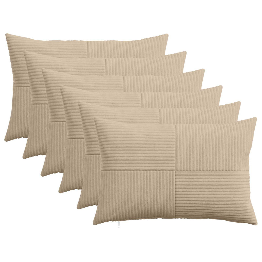vidaXL Poszewka na poduszkę 6 pcs ALMELO Ciemnoszary 50 x 70 cm