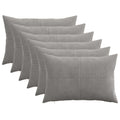 vidaXL Poszewka na poduszkę 6 pcs ALMELO jasnoszary 50 x 75 cm sztruks