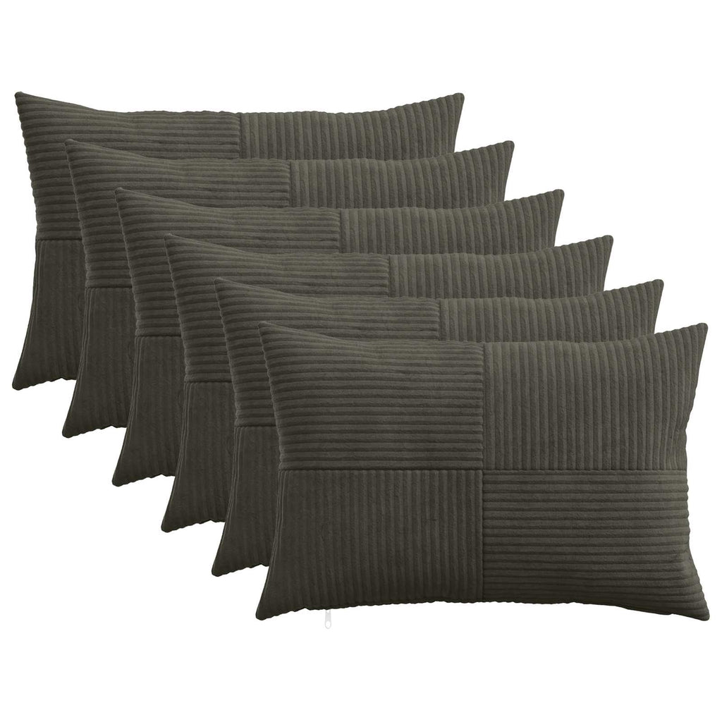 vidaXL Poszewka na poduszkę 6 pcs ALMELO antracytowy 50 x 75 cm