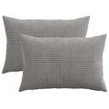 vidaXL Poszewka na poduszkę 2 pcs ALMELO jasnoszary 50 x 80 cm sztruks