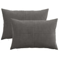 vidaXL Poszewka na poduszkę 2 pcs ALMELO ciemnoszary 50 x 80 cm