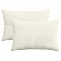 vidaXL Poszewka na poduszkę 2 pcs ALMELO kremowy 50 x 80 cm sztruks