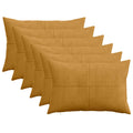 vidaXL Poszewka na poduszkę 6 pcs ALMELO żółty 50 x 80 cm sztruks