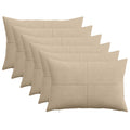 vidaXL Poszewka na poduszkę 6 pcs ALMELO Ciemnoszary 50 x 80 cm