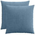 vidaXL Poszewka na poduszkę 2 pcs ALMELO niebieski 55 x 55 cm sztruks