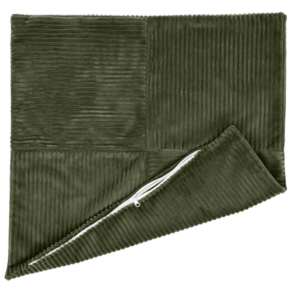 vidaXL Poszewka na poduszkę 2 pcs ALMELO zielony 55 x 55 cm sztruks
