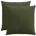 vidaXL Poszewka na poduszkę 2 pcs ALMELO zielony 55 x 55 cm sztruks