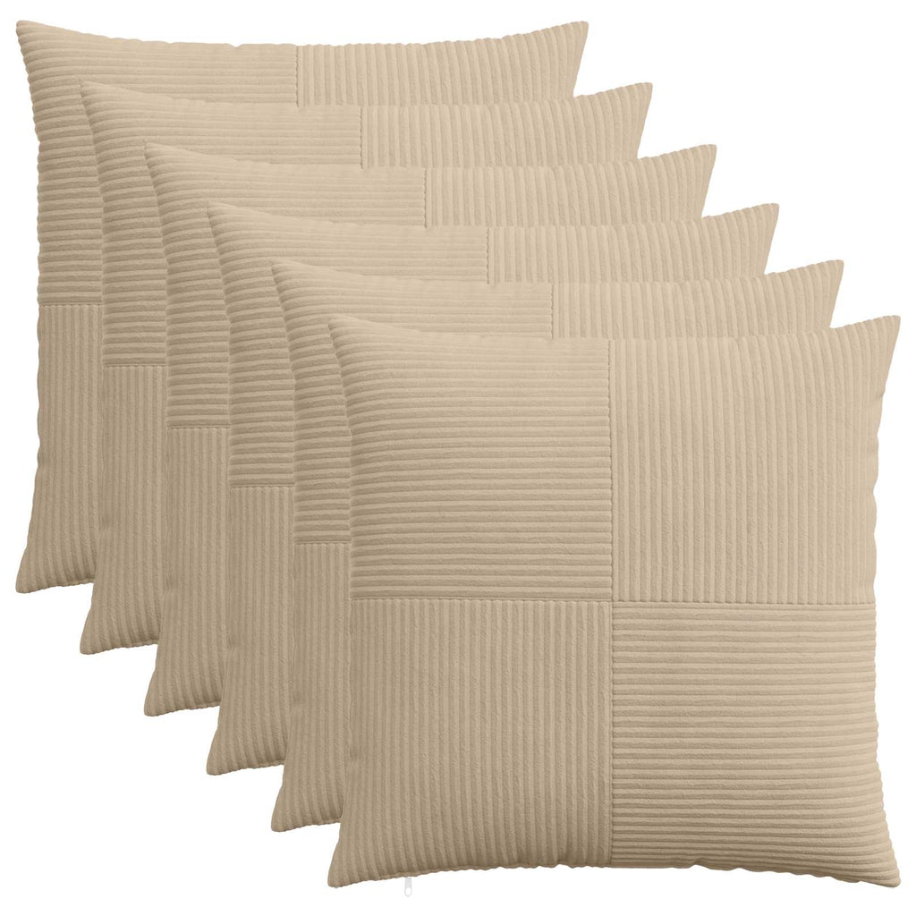 vidaXL Poszewka na poduszkę 6 pcs ALMELO Ciemnoszary 55 x 55 cm