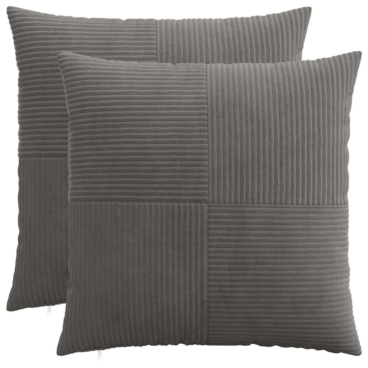 vidaXL Poszewka na poduszkę 2 pcs ALMELO ciemnoszary 60 x 60 cm