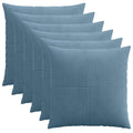 vidaXL Poszewka na poduszkę 6 pcs ALMELO niebieski 60 x 60 cm sztruks