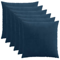 vidaXL Poszewka na poduszkę 6 pcs ALMELO Granatowy 60 x 60 cm sztruks