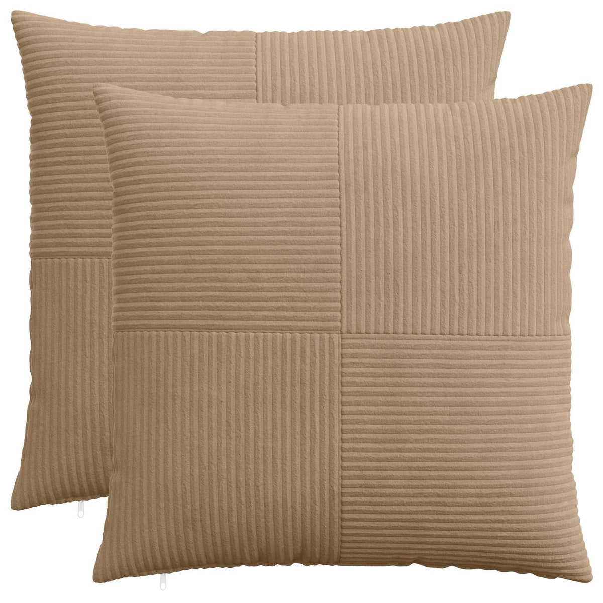 vidaXL Poszewka na poduszkę 2 pcs ALMELO brązowy 60 x 60 cm sztruks