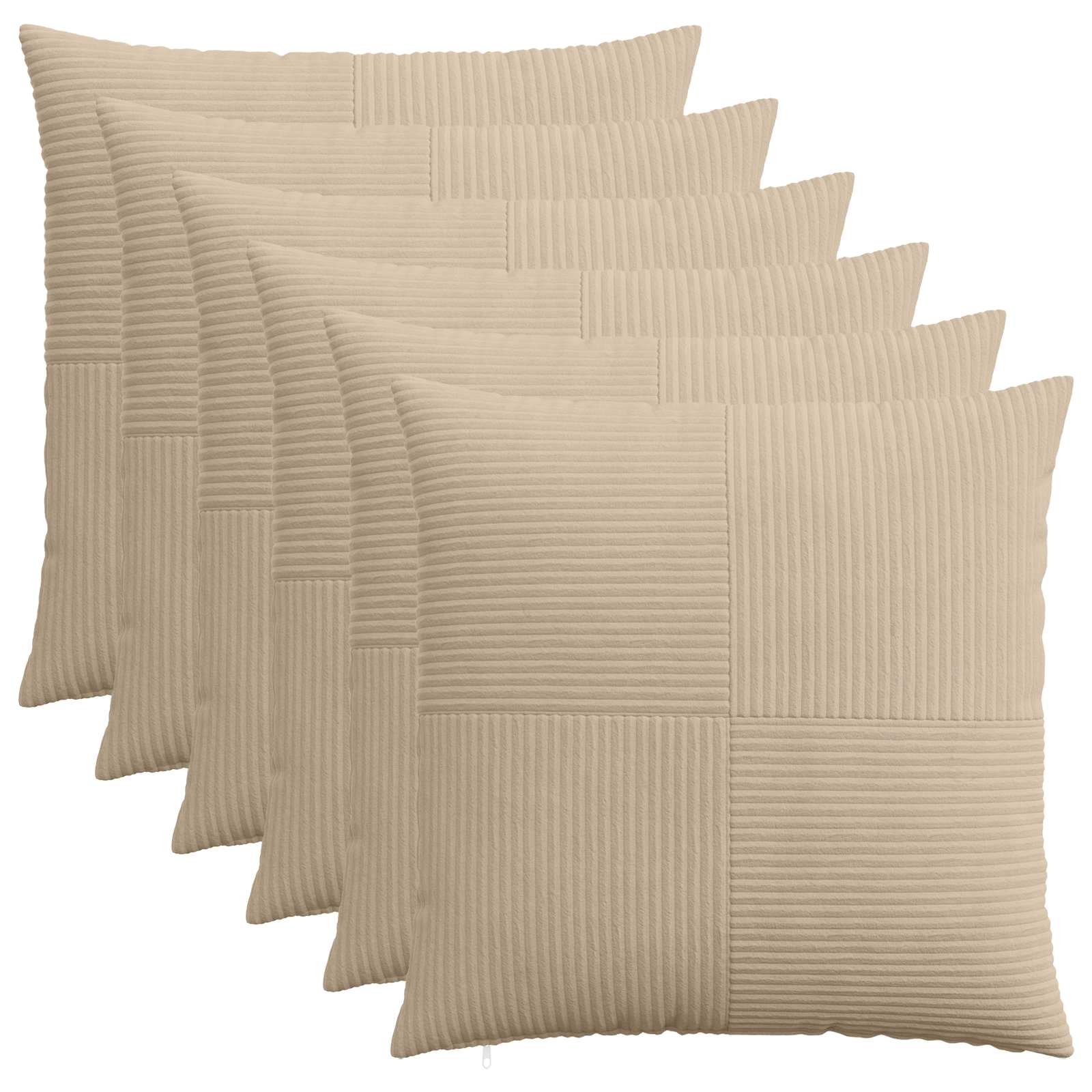 vidaXL Poszewka na poduszkę 6 pcs ALMELO Ciemnoszary 60 x 60 cm