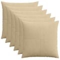 vidaXL Poszewka na poduszkę 6 pcs ALMELO Szary zielony 65 x 65 cm