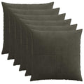 vidaXL Poszewka na poduszkę 6 pcs ALMELO antracytowy 65 x 65 cm