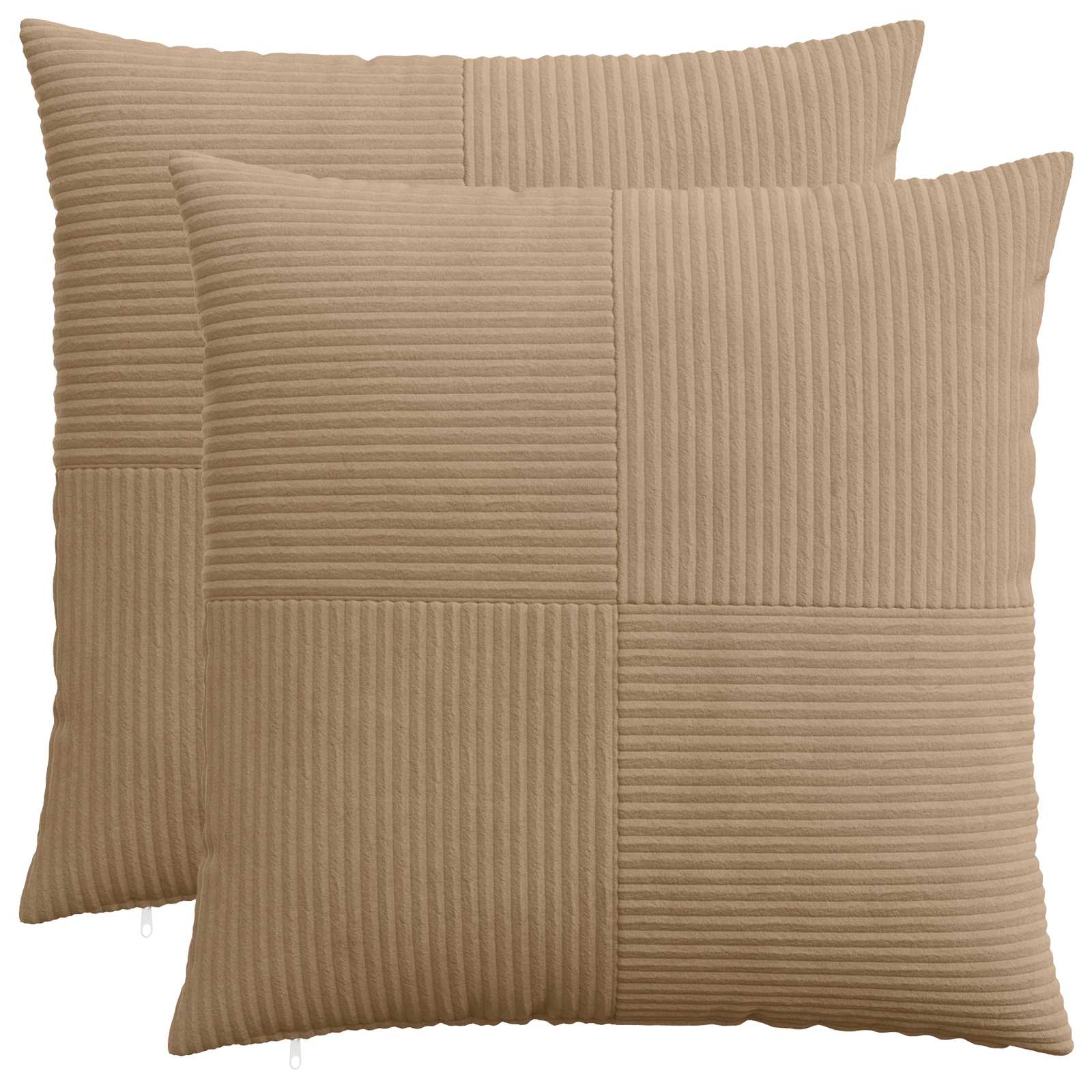 vidaXL Poszewka na poduszkę 2 pcs ALMELO brązowy 65 x 65 cm sztruks