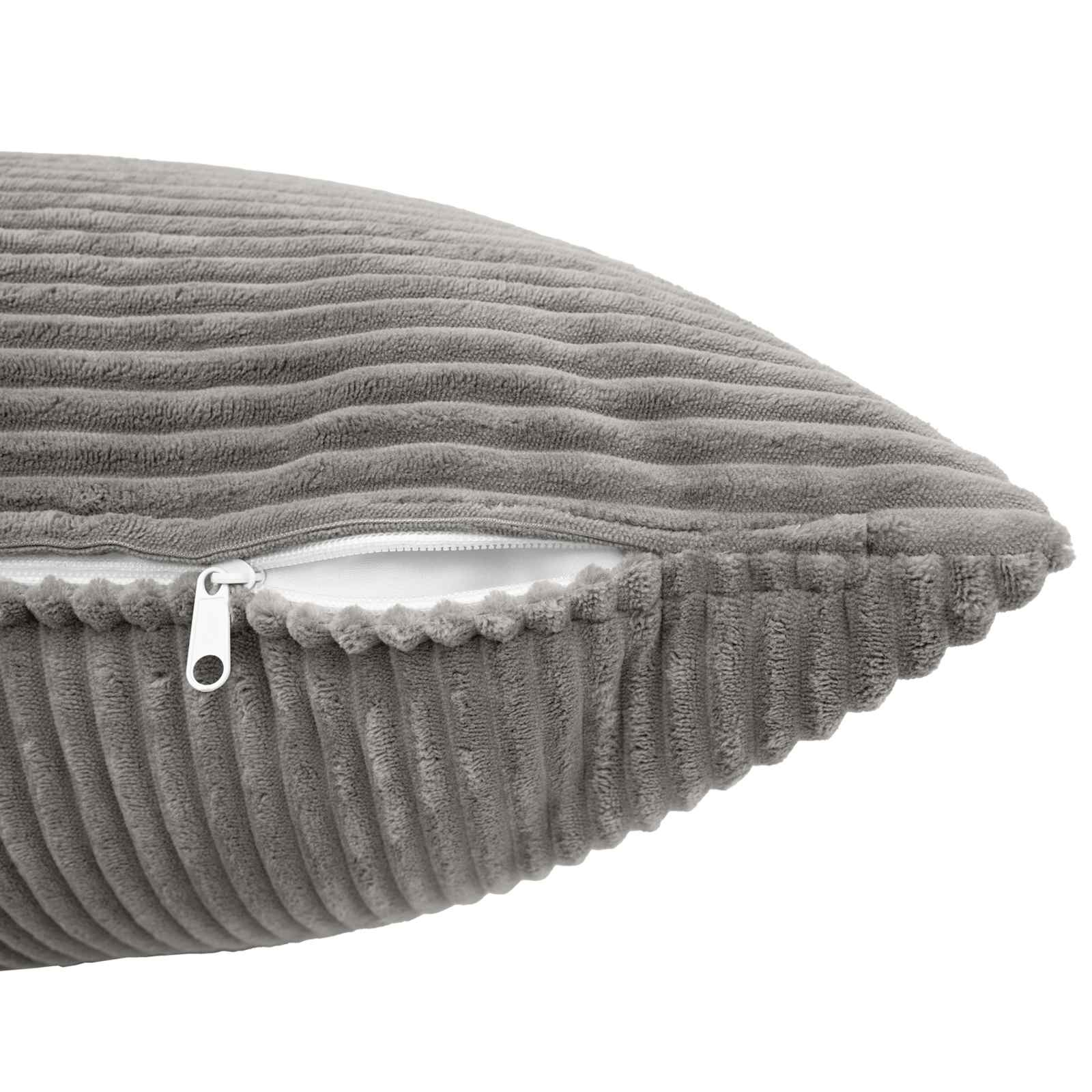 vidaXL Poszewka na poduszkę 2 pcs ALMELO jasnoszary 70 x 70 cm sztruks