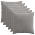 vidaXL Poszewka na poduszkę 6 pcs ALMELO jasnoszary 70 x 70 cm sztruks